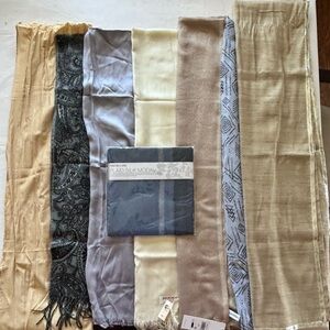 Silk Modal Scarf + Assorted Neutral Scarves